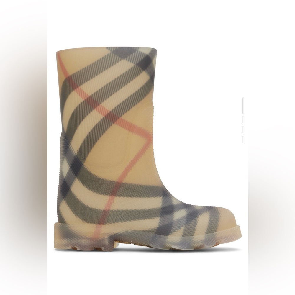 Burberry Classic kids Beige Check Rubber Boots